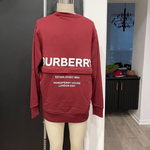 Burberry Acklow Men's Print Red Jersey Sweatshirt, all sizes, 100% Cotton - Picture 5 of 16